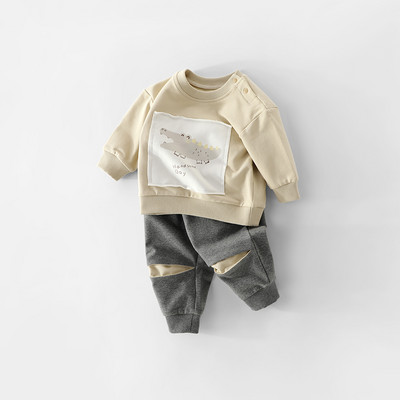 Καθημερινά παιδικά σετ με απλικέ και τσέπες για αγόρια