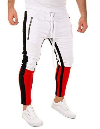 Ανδρικό αθλητικό παντελόνι με φερμουάρ και κορδόνια