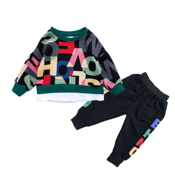 Νέο μοντέλο πολύχρωμο σετ για αγόρια - φούτερ και παντελόνι