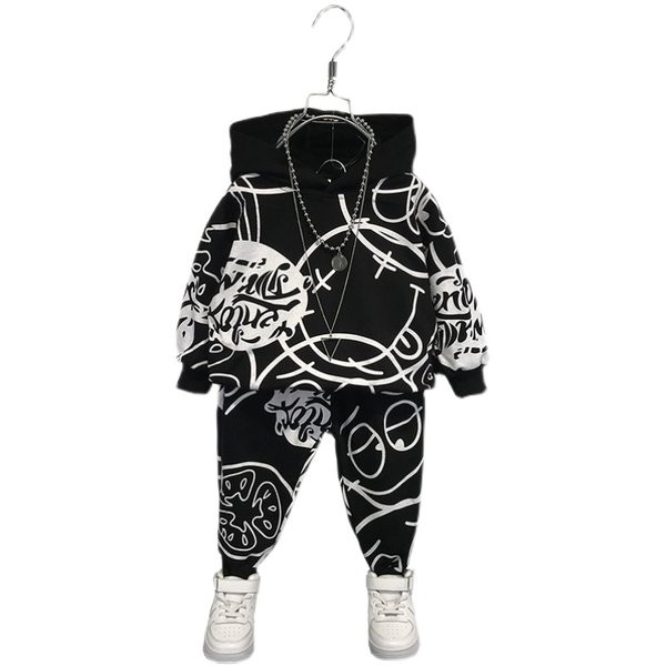 Bērnu krāsu komplekts zēniem ar kapuci augšpusē