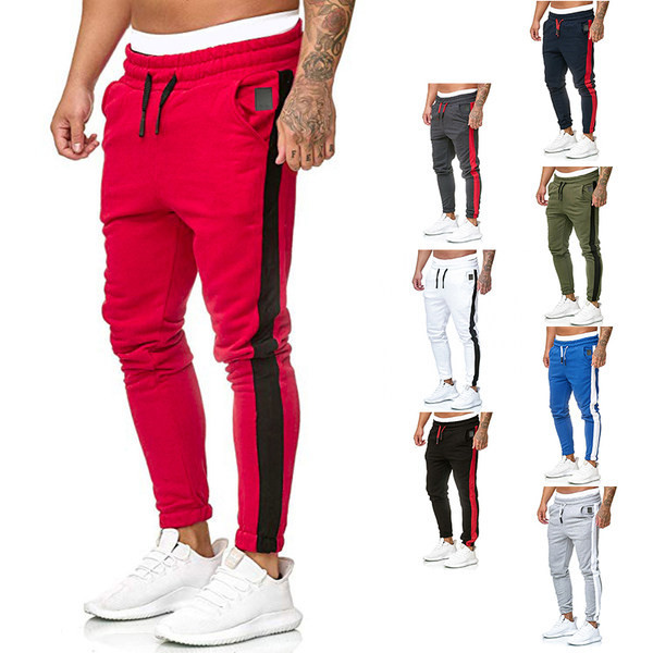 Ανδρικό παντελόνι μακρύ μοντέλο με άκρες και τσέπες