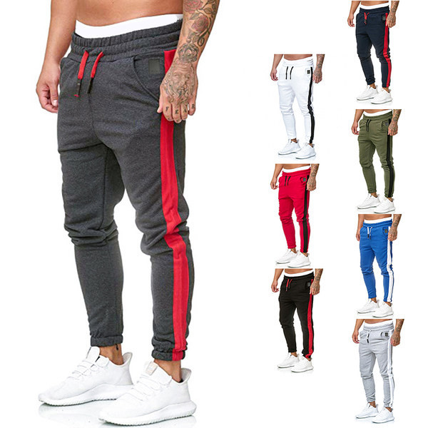 Ανδρικό παντελόνι μακρύ μοντέλο με άκρες και τσέπες