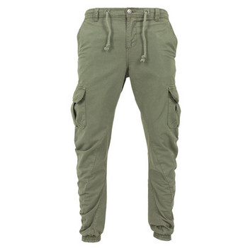 Ежедневен мъжки панталон прав модел с връзки и странични джобове