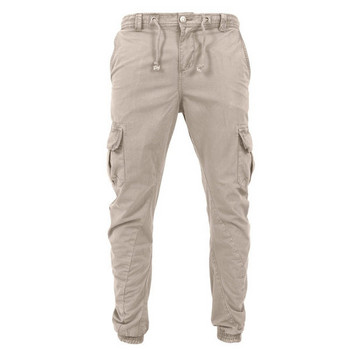 Ανδρικό παντελόνι casual με κορδόνια και πλαϊνές τσέπες