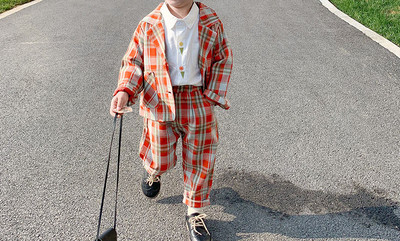 Παιδικό σετ καρό με τσέπες