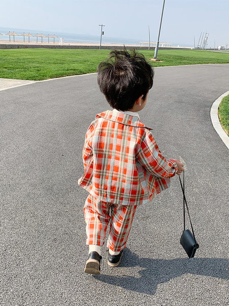 Παιδικό σετ καρό με τσέπες