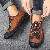 Ανδρικές μπότες πεζοπορίας από οικολογικό δέρμα