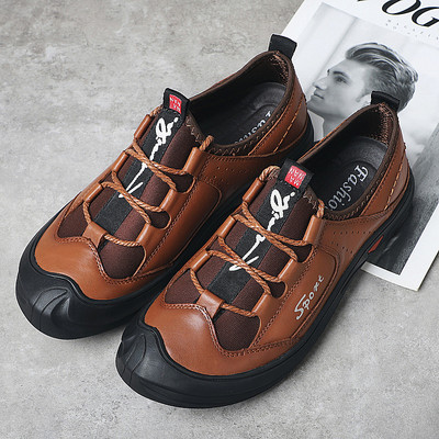 Ανδρικές μπότες πεζοπορίας από οικολογικό δέρμα