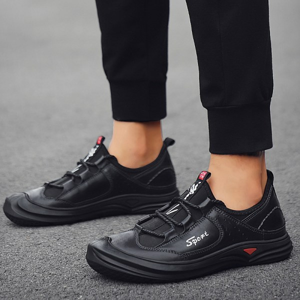 Ανδρικές μπότες πεζοπορίας από οικολογικό δέρμα