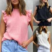 Μοντέρνα καλοκαιρινή μπλούζα με βολάν