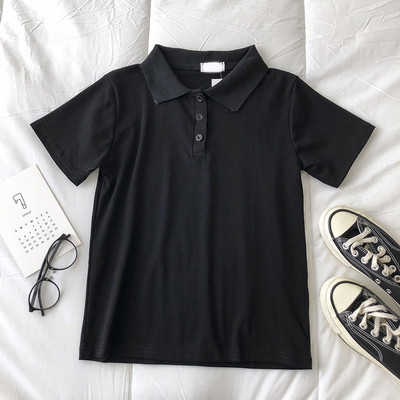 Γυναικείο μπλουζάκι με κουμπιά και κλασικό κολάρο