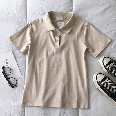 Γυναικείο μπλουζάκι με κουμπιά και κλασικό κολάρο