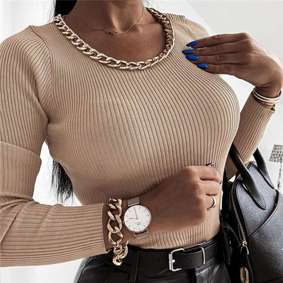 Μοντέρνα μπλούζα από μακό με μεταλλική διακόσμηση