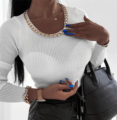 Μοντέρνα μπλούζα από μακό με μεταλλική διακόσμηση