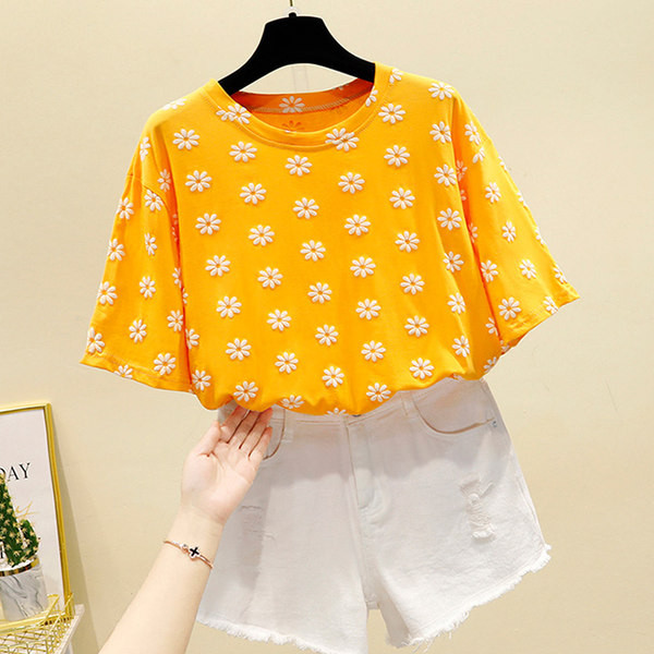 Ženska cvjetna majica kratkih rukava