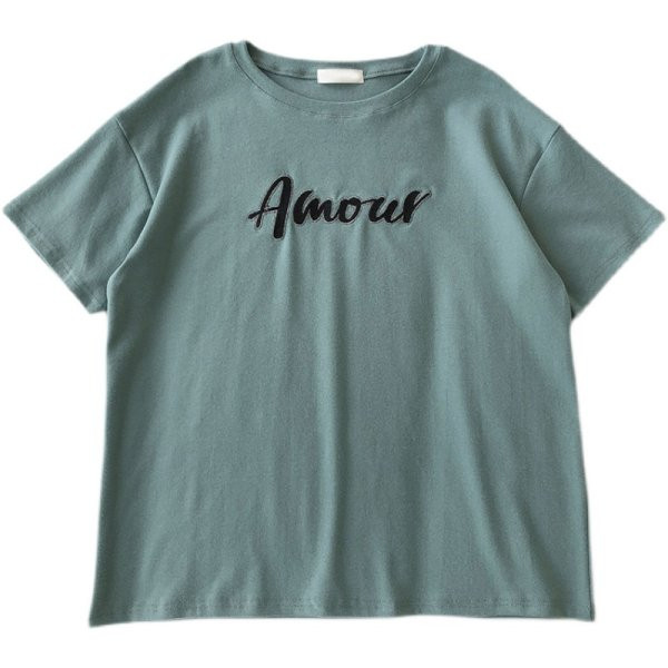 Ženska majica s natpisom i okruglim izrezom