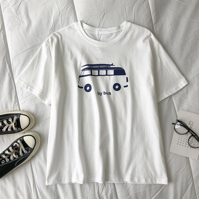 Casual μπλουζάκι με απλικέ και κοντά μανίκια