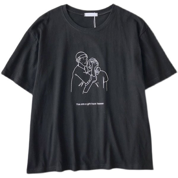 Ženska majica s ovalnim izrezom i kratkim rukavima