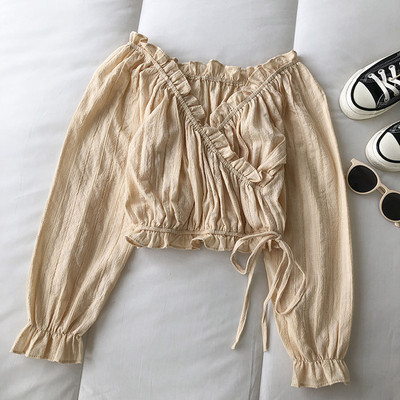 Γυναικεία μπλούζα με κορδόνια