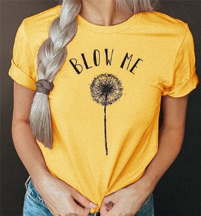 Casual μπλουζάκι με πικραλίδα απλικέ