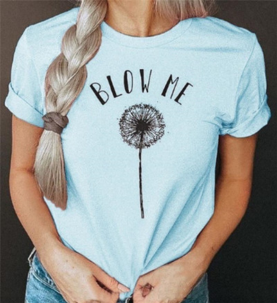 Casual μπλουζάκι με πικραλίδα απλικέ