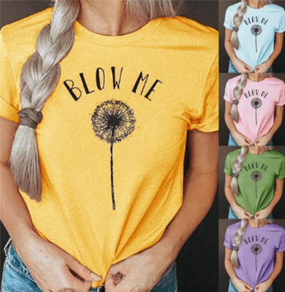 Casual μπλουζάκι με πικραλίδα απλικέ