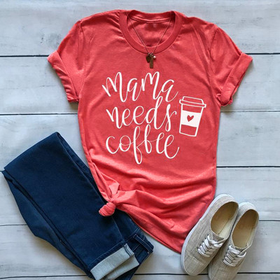 Γυναικείο μπλουζάκι με οβάλ λαιμόκοψη και επιγραφή