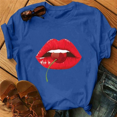 Ležerna ženska majica s kratkim rukavima i aplikacijom