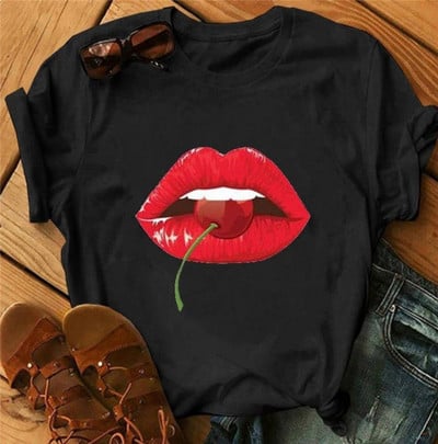 Ležerna ženska majica s kratkim rukavima i aplikacijom