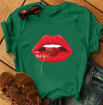 Ležerna ženska majica s kratkim rukavima i aplikacijom