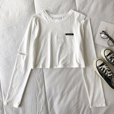 Ženska bluza s okruglim izrezom i dugim rukavima