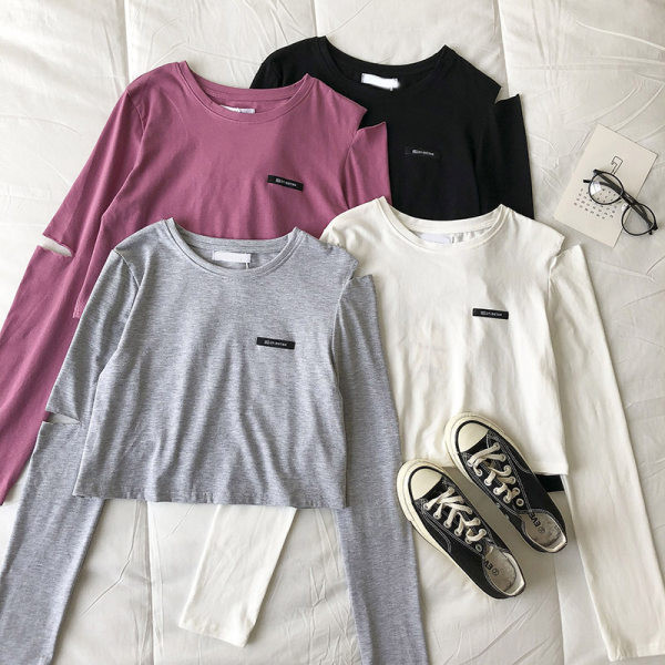 Ženska bluza s okruglim izrezom i dugim rukavima