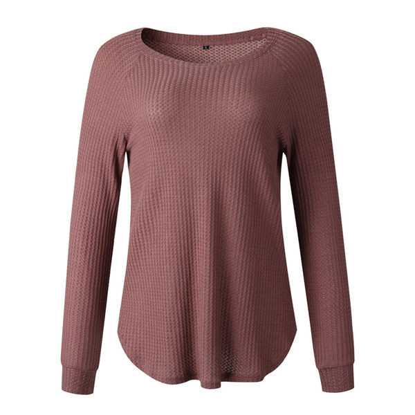 Ženska ležerna bluza s ovalnim izrezom primjerena za proljeće