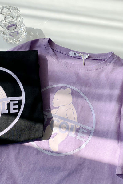 Γυναικείο casual μπλουζάκι με απλικέ - σε δύο χρώματα