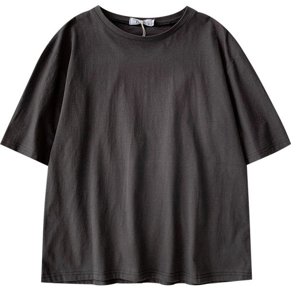 Ležerna majica s aplikacijom i ovalnim izrezom