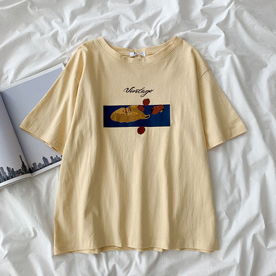 Γυναικείο μπλουζάκι με κοντά μανίκια και τύπωμα