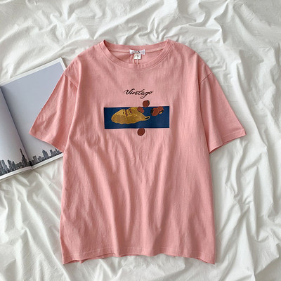 Γυναικείο μπλουζάκι με κοντά μανίκια και τύπωμα