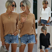 Novi model ženske casual majice sa špic izrezom