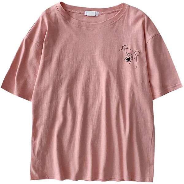 Ležeran široki model ženske majice s ovalnim izrezom