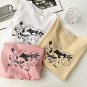 Ležerna majica s aplikacijom i okruglim izrezom