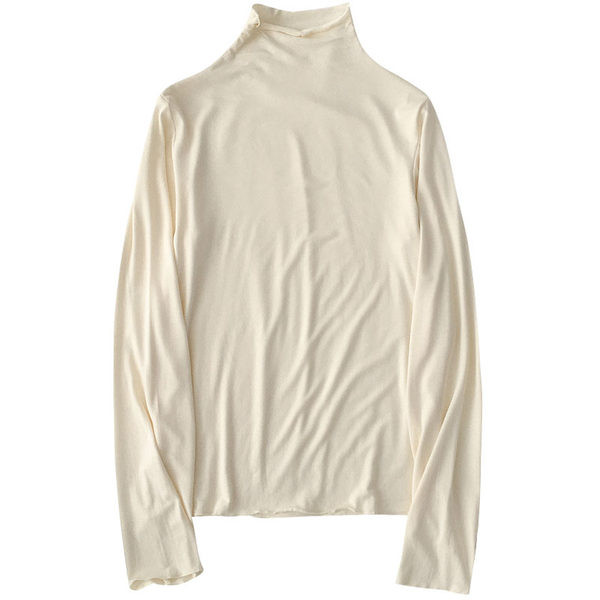 Sieviešu blūzes vienkāršs modelis ar augstu apkakli