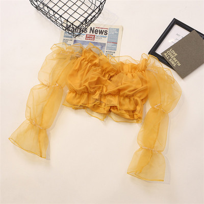 Νέο μοντέλο γυναικεία μπλούζα με τούλι μανίκια