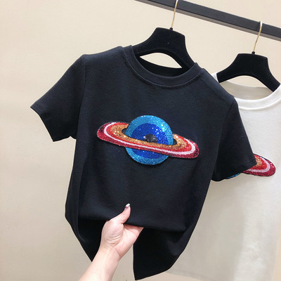 Γυναικείο casual μπλουζάκι με πούλιες