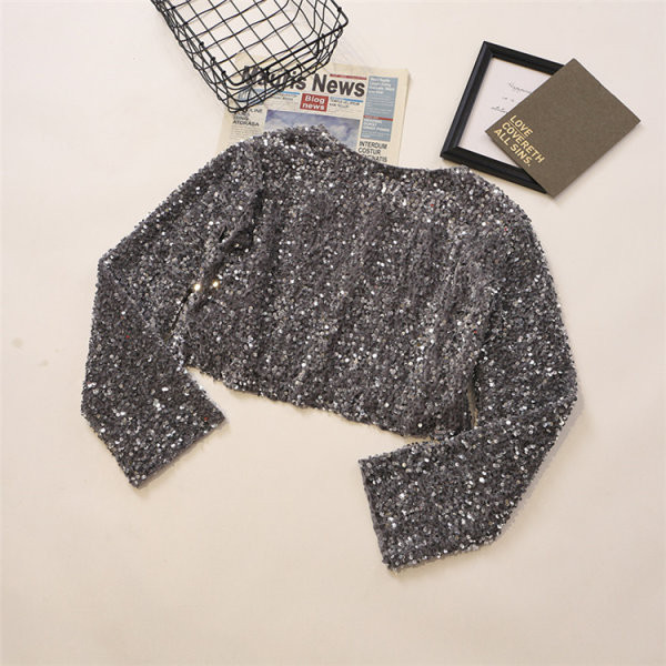 Jauna modeļa sieviešu blūze ar fliteriem un garām piedurknēm