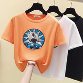 Γυναικείο μπλουζάκι με κοντά μανίκια και πούλιες