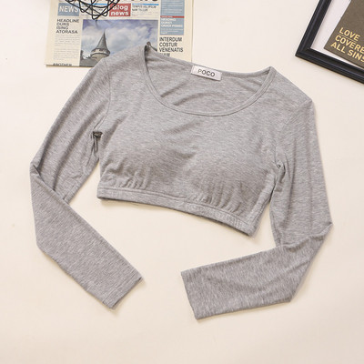 Kratka ženska bluza s dugim rukavima