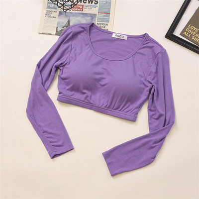 Kratka ženska bluza s dugim rukavima