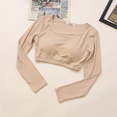 Kratka ženska bluza s dugim rukavima