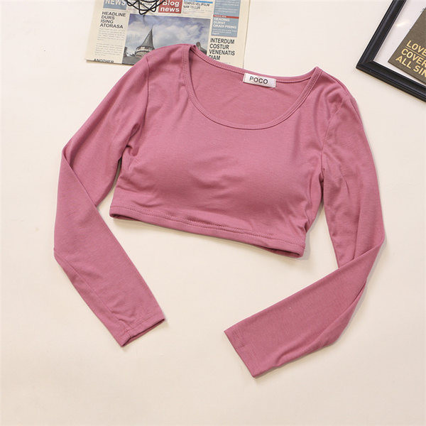 Kratka ženska bluza s dugim rukavima