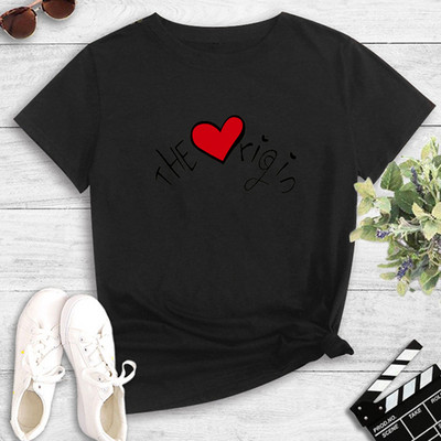 Γυναικείο μπλουζάκι νέο μοντέλο με κοντά μανίκια σε διαφορετικά μεγέθη με εκτυπώσεις